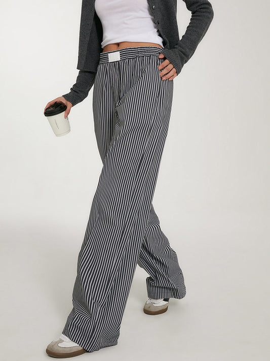 Sophia | Relaxed Striped Trousers | Casual & Trendy Looks | Bequeme Baumwollmischung
