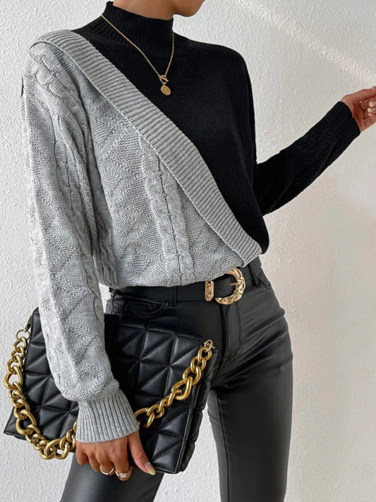 Evelyn - Lässiger asymmetrischer Damenpullover