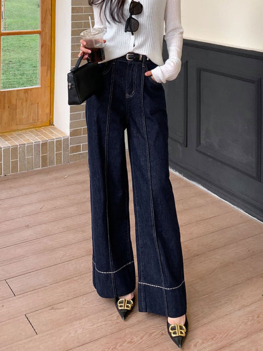 Weit geschnittene Denim-Jeans