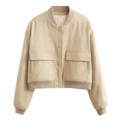 Crystal Cropped Varsity Jacket | Stylisch & lässig