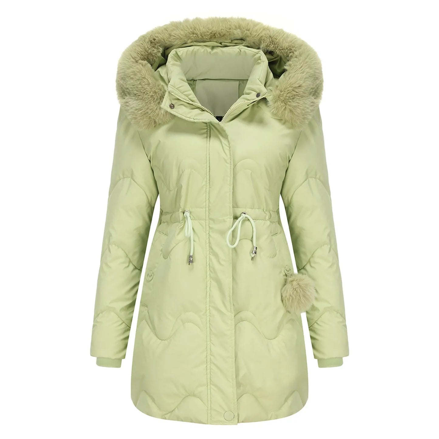 Wintermantel mit flauschigem Kragen - Renata