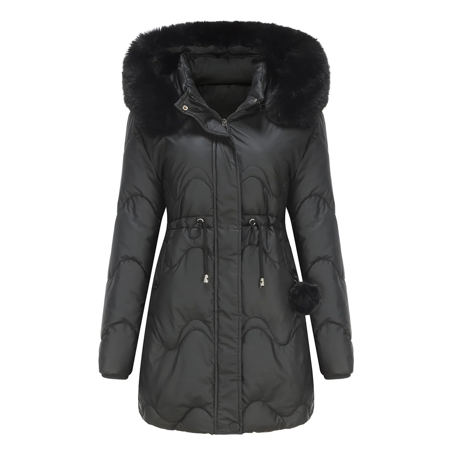 Wintermantel mit flauschigem Kragen - Renata