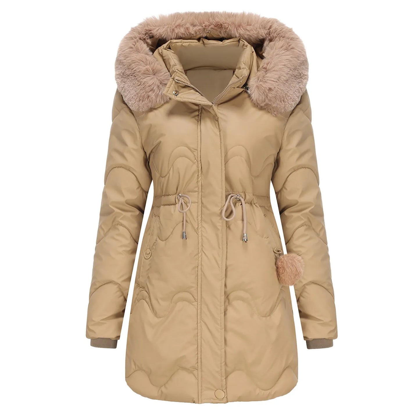 Wintermantel mit flauschigem Kragen - Renata