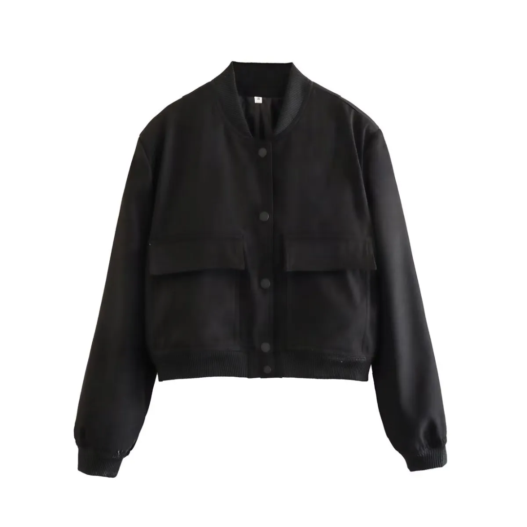 Crystal Cropped Varsity Jacket | Stylisch & lässig