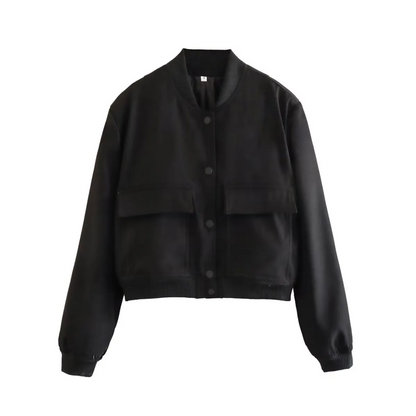 Crystal Cropped Varsity Jacket | Stylisch & lässig