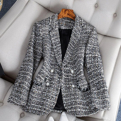 BLYTHE - Karierte und taillierte Blazerjacke für Damen