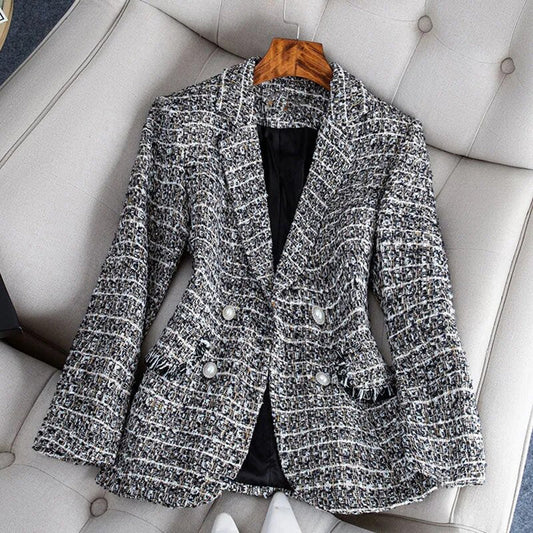 BLYTHE - Karierte und taillierte Blazerjacke für Damen