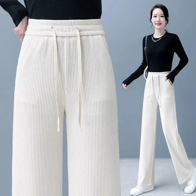 Pia - Basic Herbst-Baggy-Hose mit Schnürung für Frauen