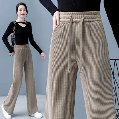 Pia - Basic Herbst-Baggy-Hose mit Schnürung für Frauen