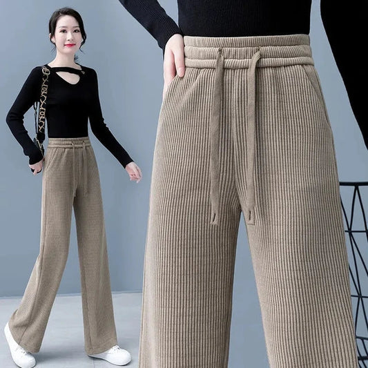 Pia - Basic Herbst-Baggy-Hose mit Schnürung für Frauen