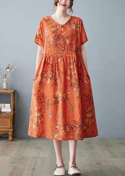 Cheeria - Kleid mit Taschen und V-Ausschnitt