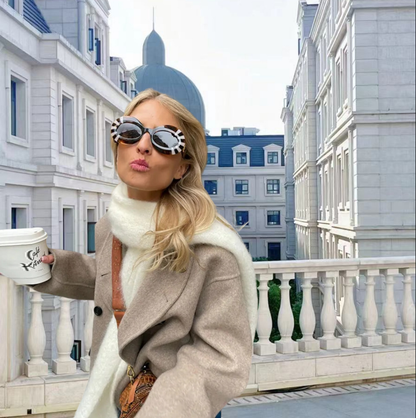 Olivine - elegante zweireihige Retro-Jacke