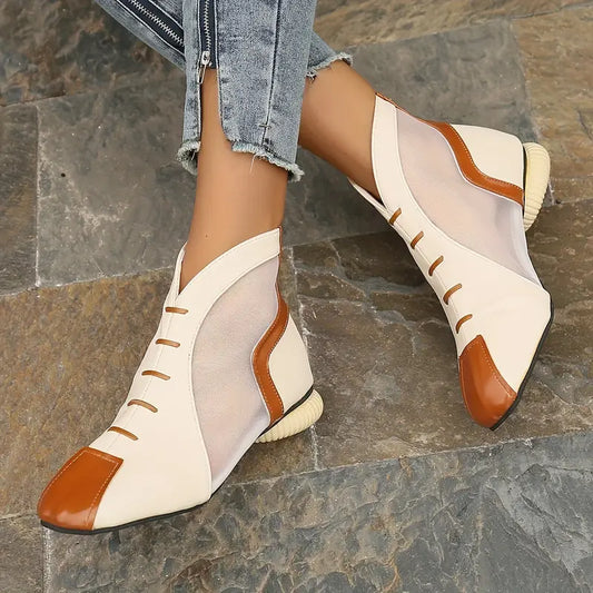 Schuhe mit Colorblock-Absatz für Frauen - Karyne