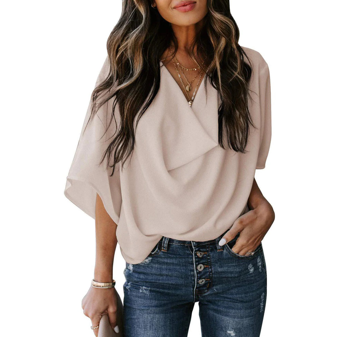 Nellie - Drapierte Bluse für Frauen - Elegant & vielseitig