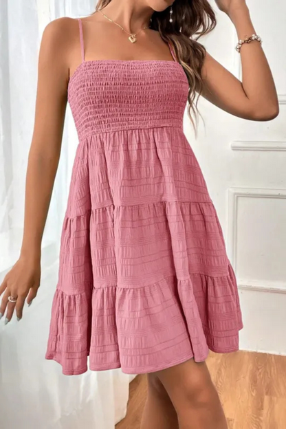 Belle | Sommer Träger Plissee-Kleid
