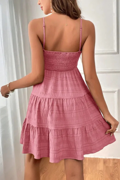 Belle | Sommer Träger Plissee-Kleid