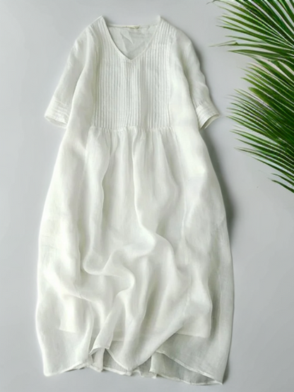 Bianca - Elegantes, lockeres Kleid mit Falten