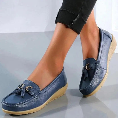 Damen Komfort Wandern Flach Loafer Slip On