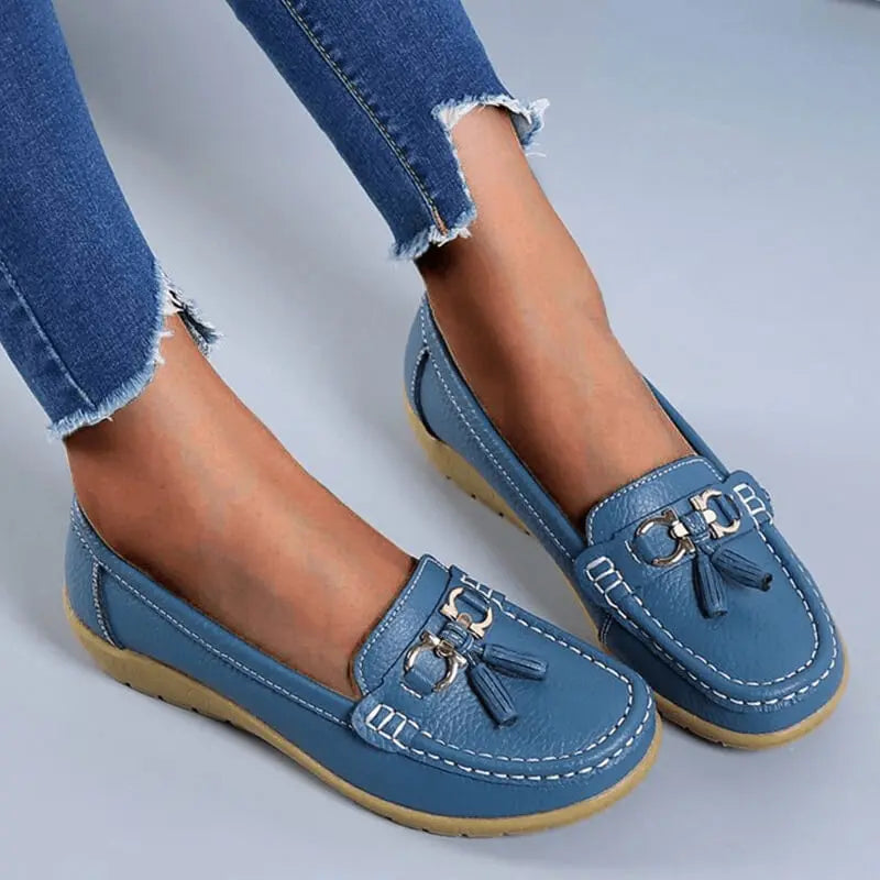 Damen Komfort Wandern Flach Loafer Slip On