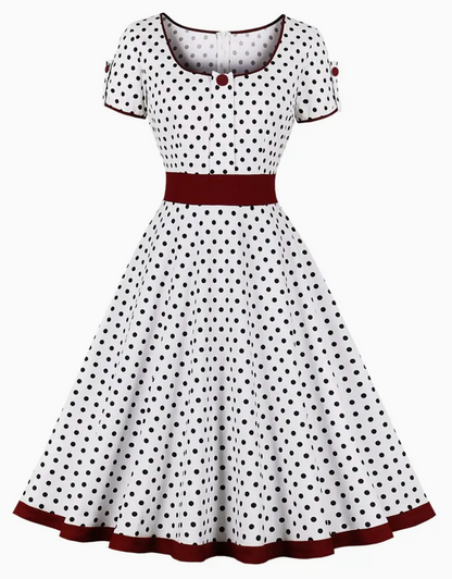 ADA - Elegantes Vintage-Polka-Kleid für Frühjahr/Sommer