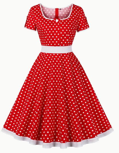 ADA - Elegantes Vintage-Polka-Kleid für Frühjahr/Sommer