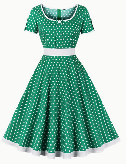 ADA - Elegantes Vintage-Polka-Kleid für Frühjahr/Sommer