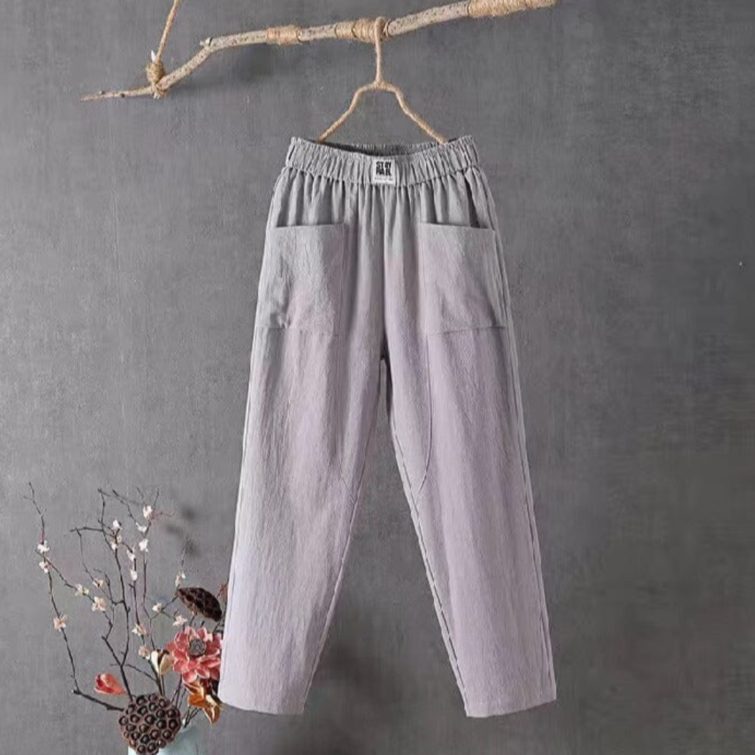 MARIKA - Leinenhose mit elastischem Bund