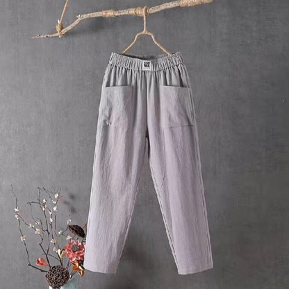 MARIKA - Leinenhose mit elastischem Bund