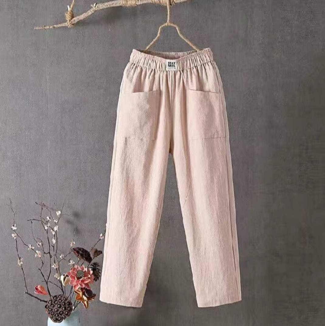 MARIKA - Leinenhose mit elastischem Bund