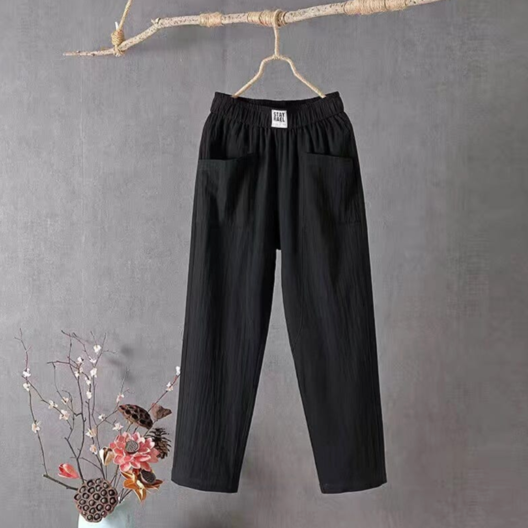 MARIKA - Leinenhose mit elastischem Bund