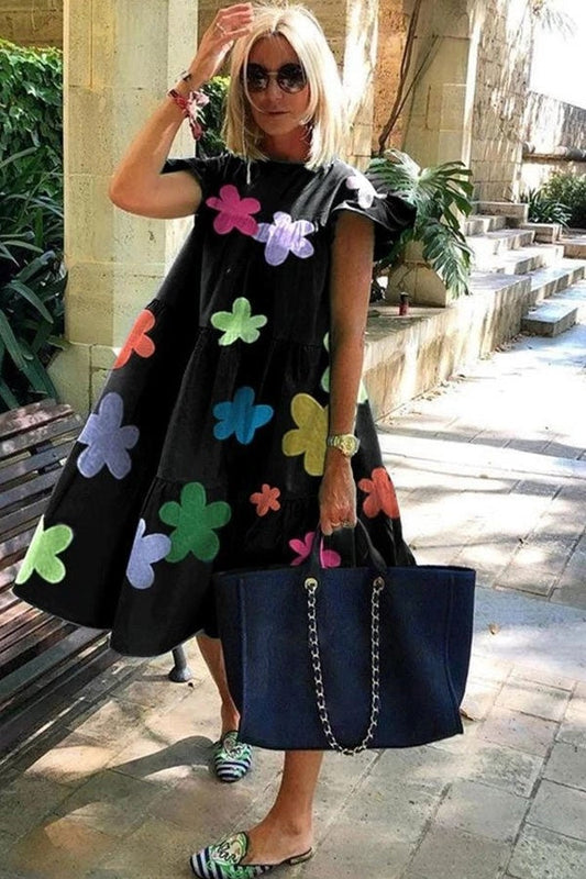 Billie - Schönes weiches Kleid mit A-Linien-Druck