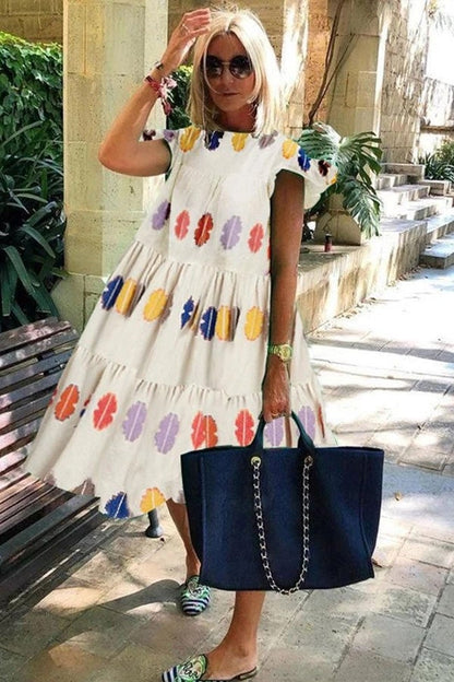 Billie - Schönes weiches Kleid mit A-Linien-Druck