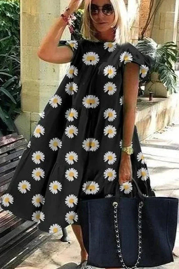 Billie - Schönes weiches Kleid mit A-Linien-Druck