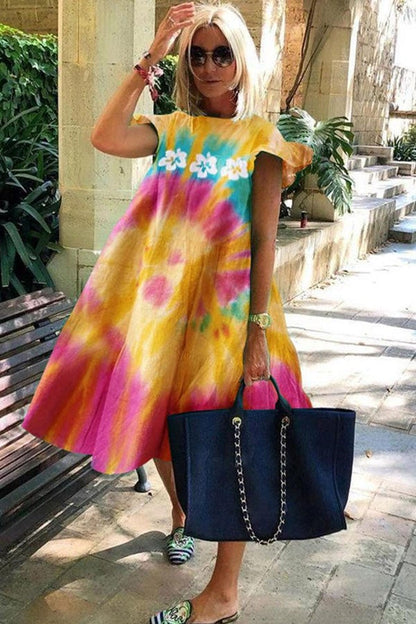 Billie - Schönes weiches Kleid mit A-Linien-Druck