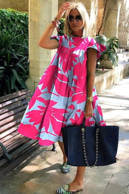 Billie - Schönes weiches Kleid mit A-Linien-Druck