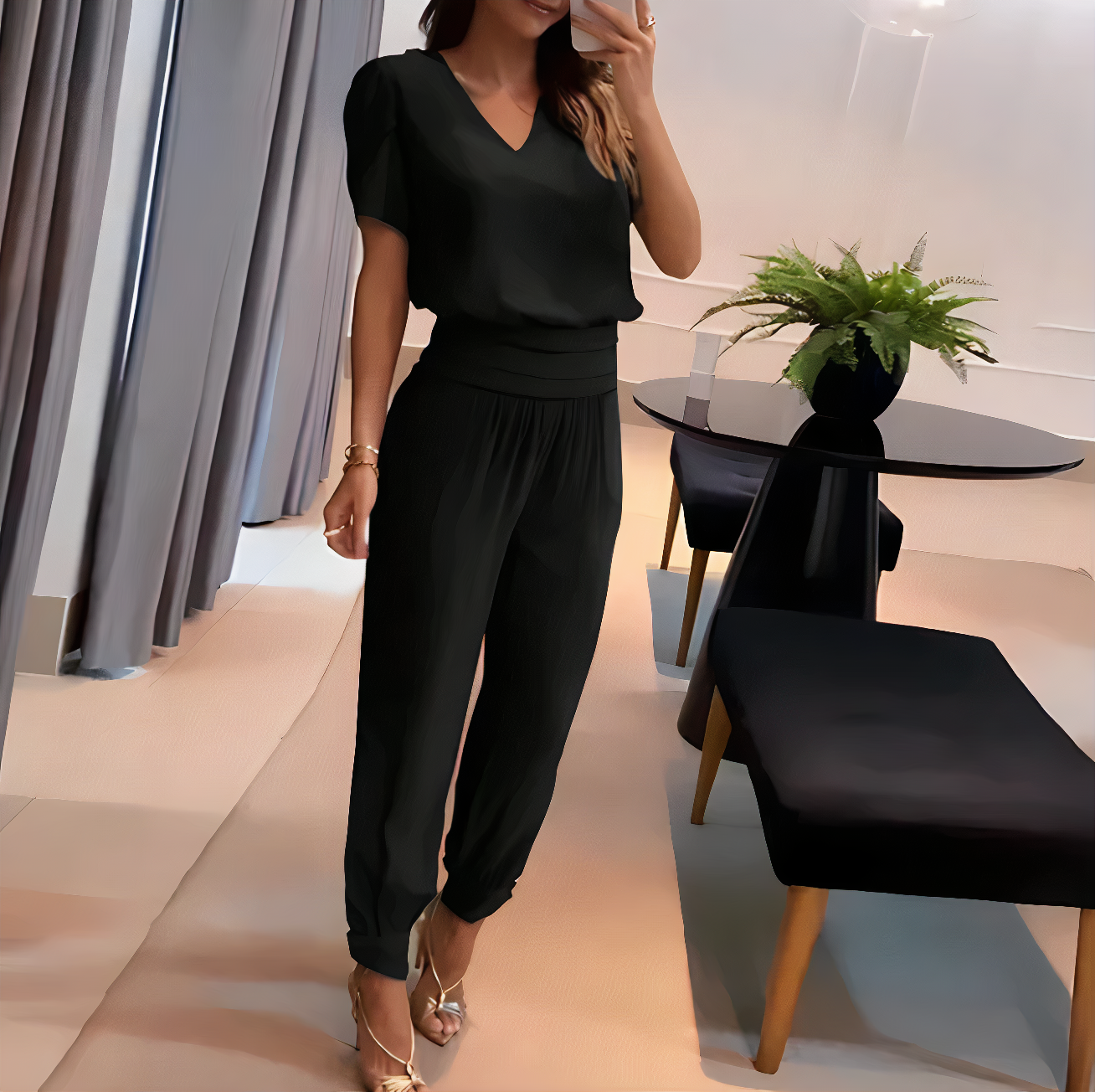SOFIA - Trendiges Ensemble mit Bluse und Hose