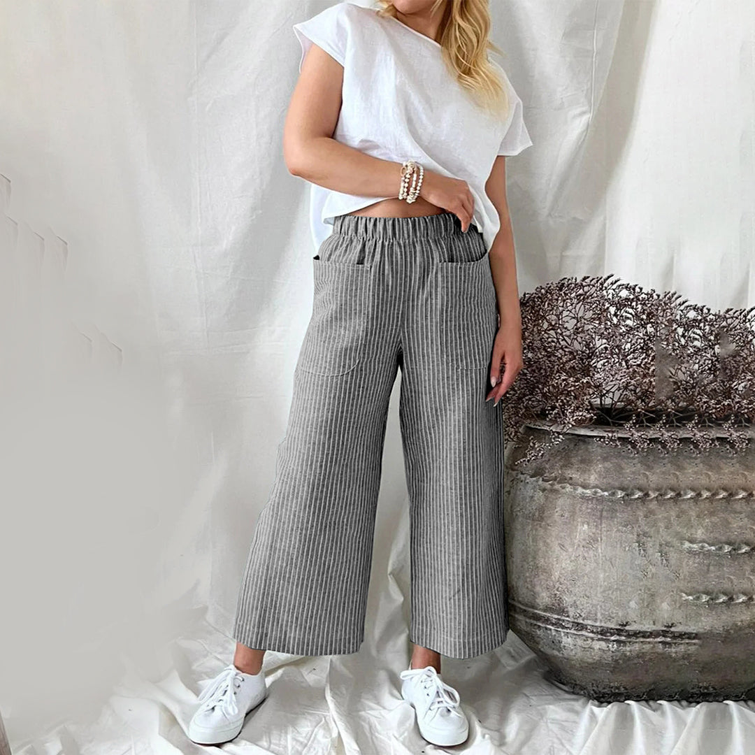 Margaux - Gestreifte Freizeithose