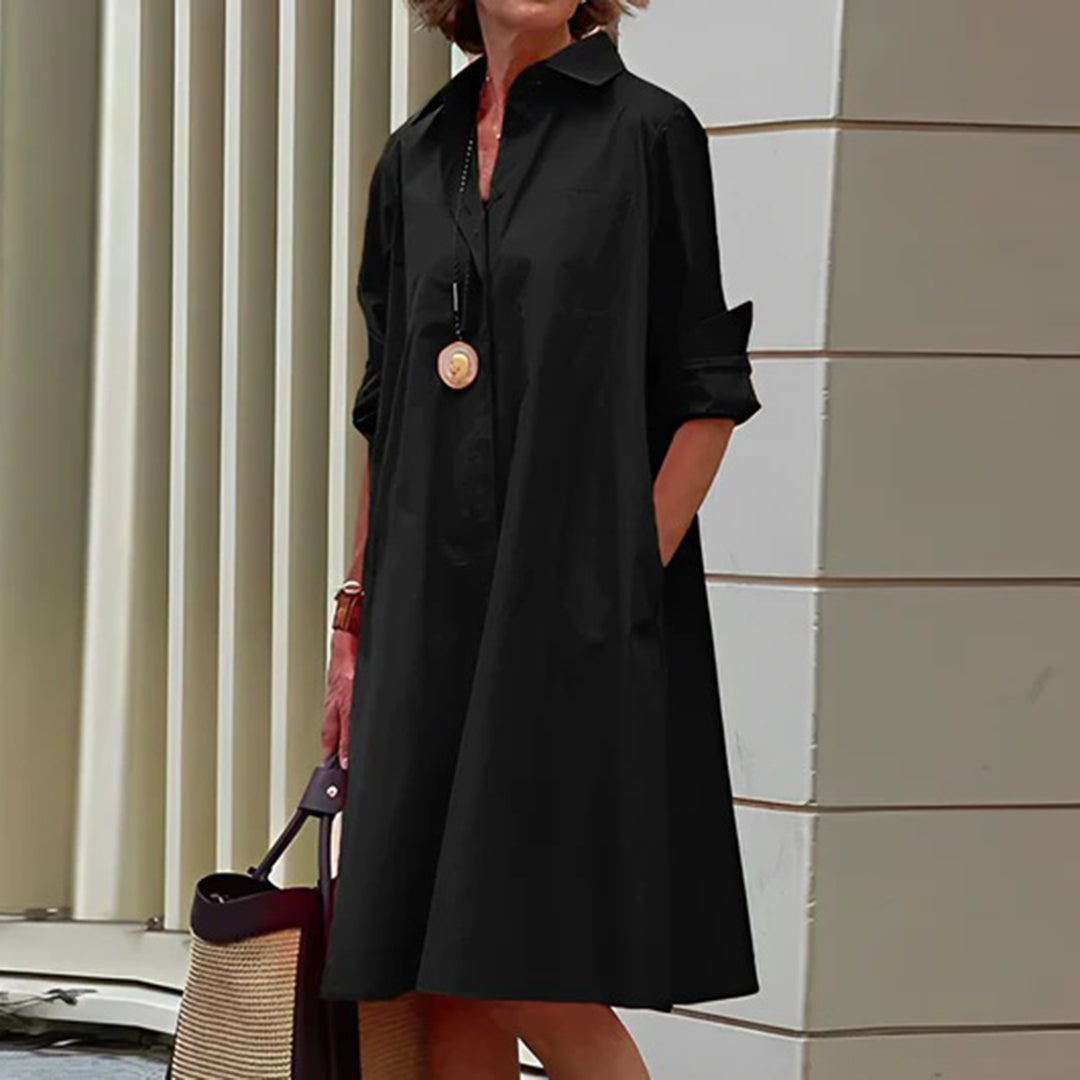 Charlotte - Kleid mit eleganten langen Ärmeln.