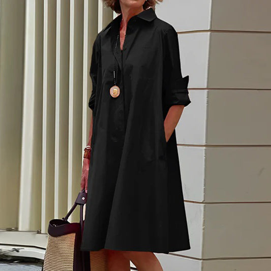 Charlotte - Kleid mit eleganten langen Ärmeln.