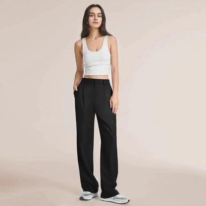 Rose - Stylische Hose mit hoher Taille