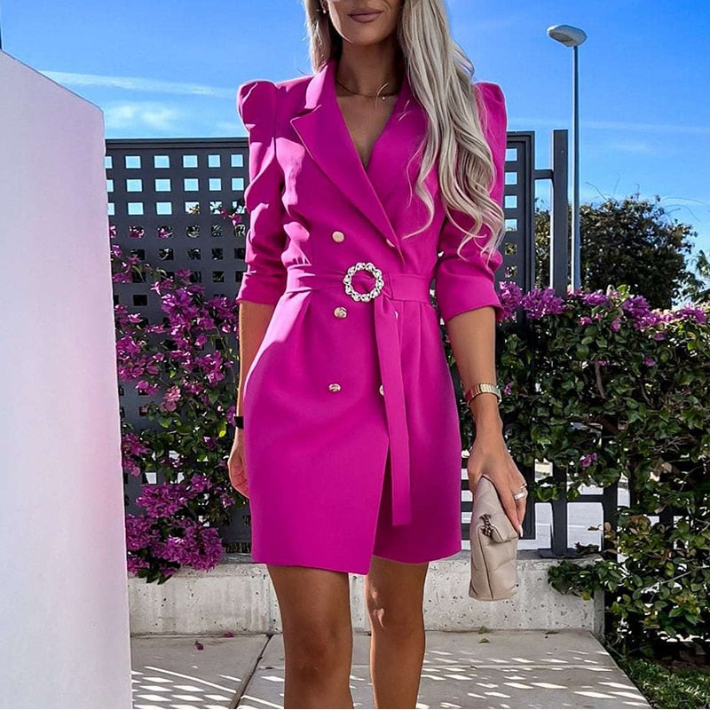 Alina | Elegantes Blazerkleid mit Gürtel