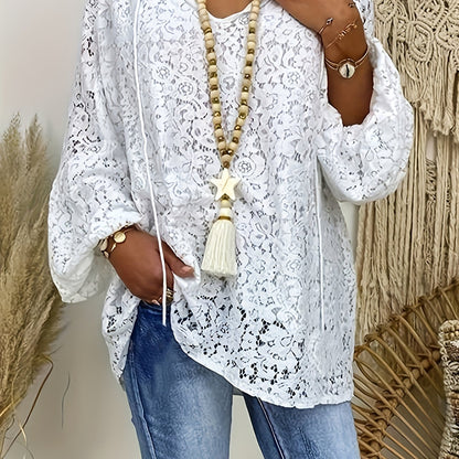 Bluse - Lange Ärmel & Spitzendetails
