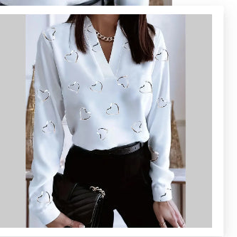 Bluse - V-Ausschnitt & lockere Passform