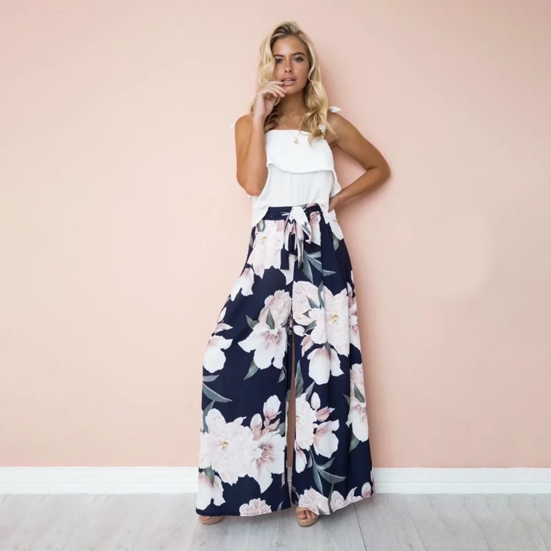 Élodie - Lockere Hose mit Blumenmuster