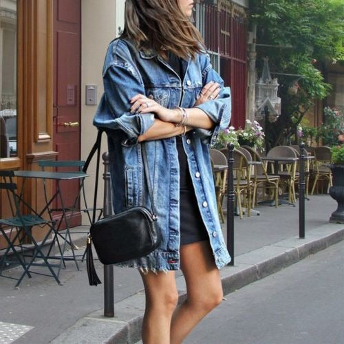 Heidi - Lange Damenjeansjacke