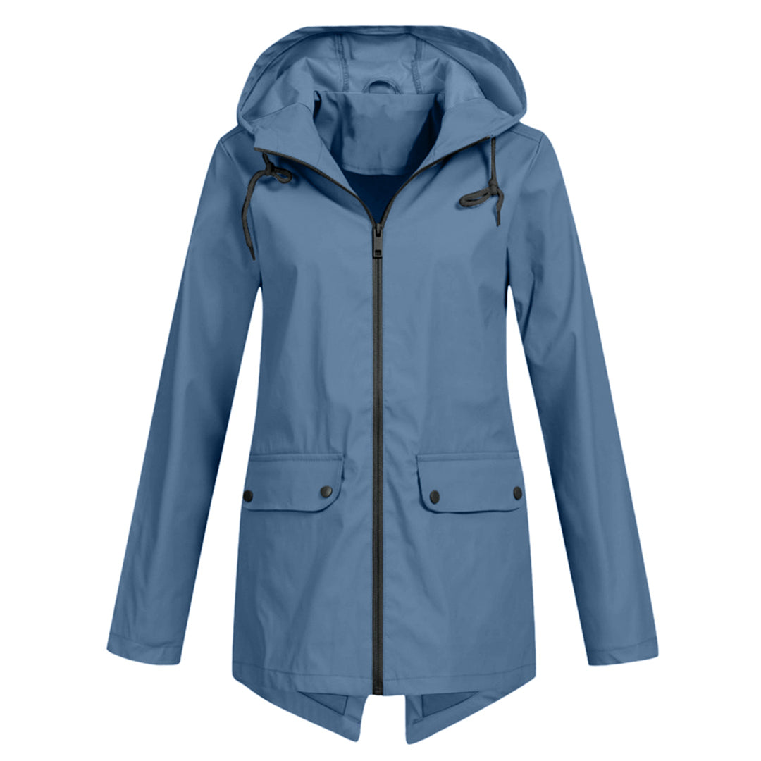 Fleur - Eleganter Damenmantel aus glattem Stoff