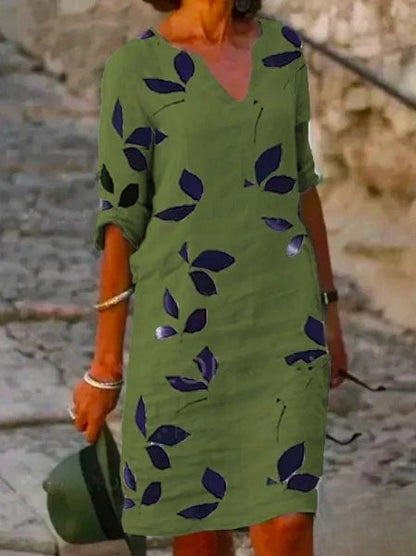 Blythe - Basic-Kleid mit halben Ärmeln und Blumendruck