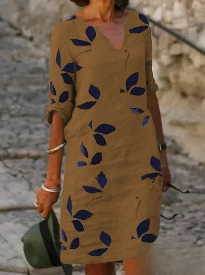 Blythe - Basic-Kleid mit halben Ärmeln und Blumendruck