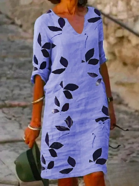 Blythe - Basic-Kleid mit halben Ärmeln und Blumendruck