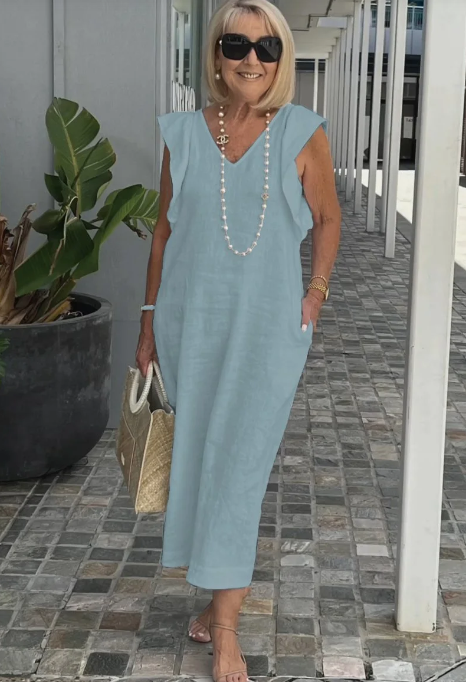 Braelyn - Freizeitkleid aus Baumwolle und Leinen